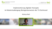 Implementierung digitaler Konzepte im Master Bioingenieurwesen, TU Dortmund